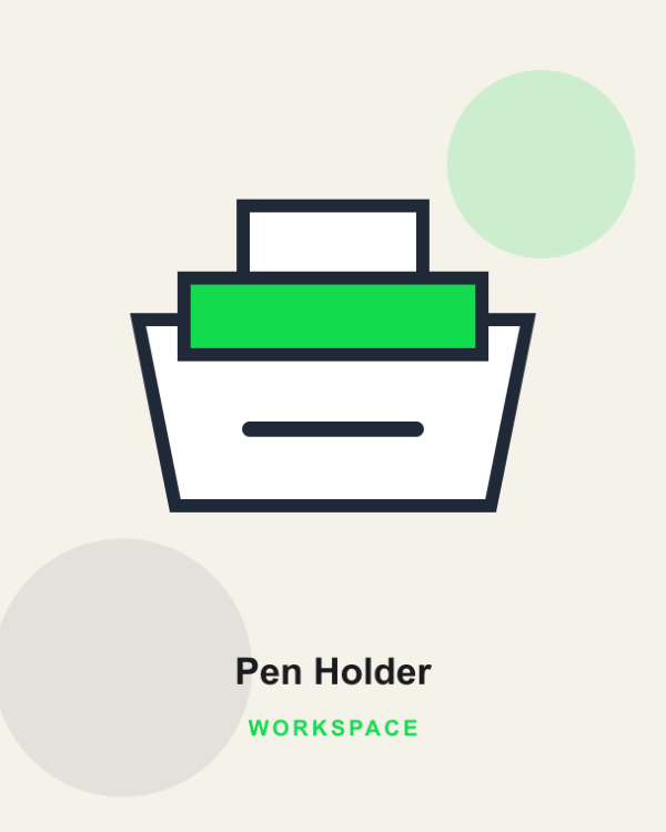 Pen Holder & Desk Accessory